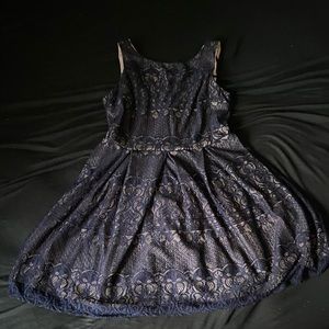 Navy blue lace dress